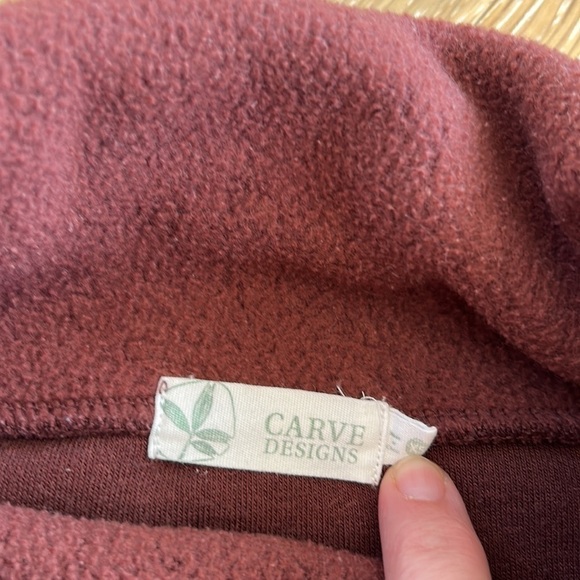 Carve Designs Maroon Rowayton Cowl Neck Pullover - Picture 5 of 8